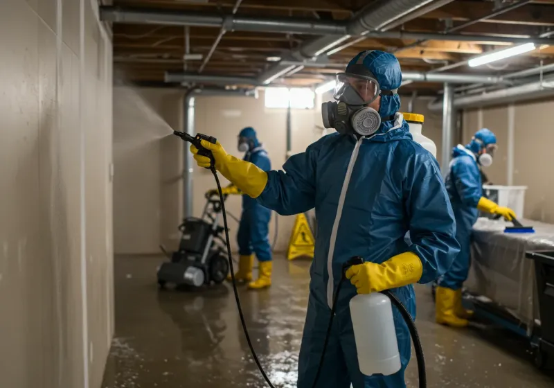 Basement Sanitization and Antimicrobial Treatment process in Bosque County, TX