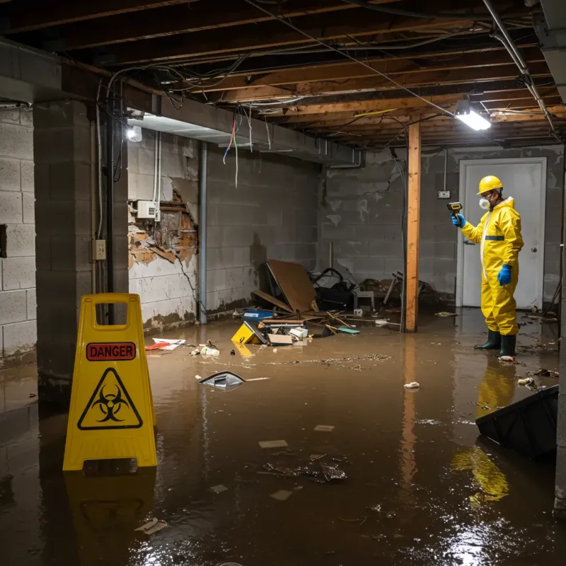 Flooded Basement Electrical Hazard in Bosque County, TX Property